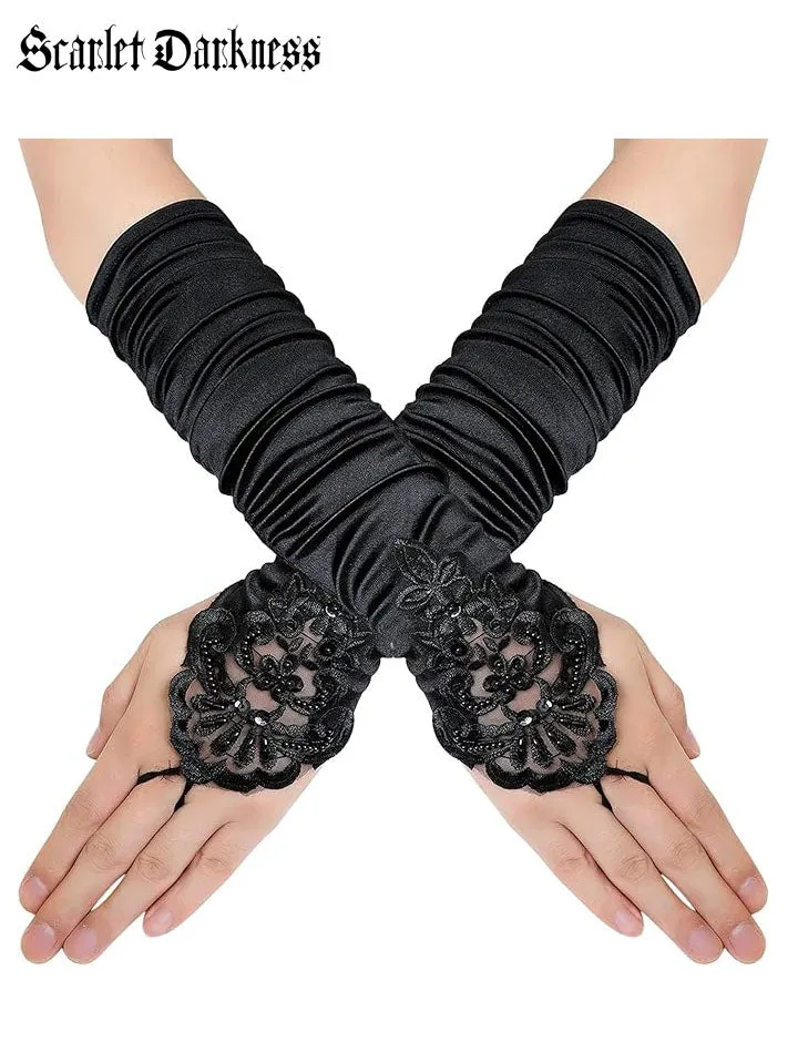 Satin Weddings Masquerade Party Opera Gloves