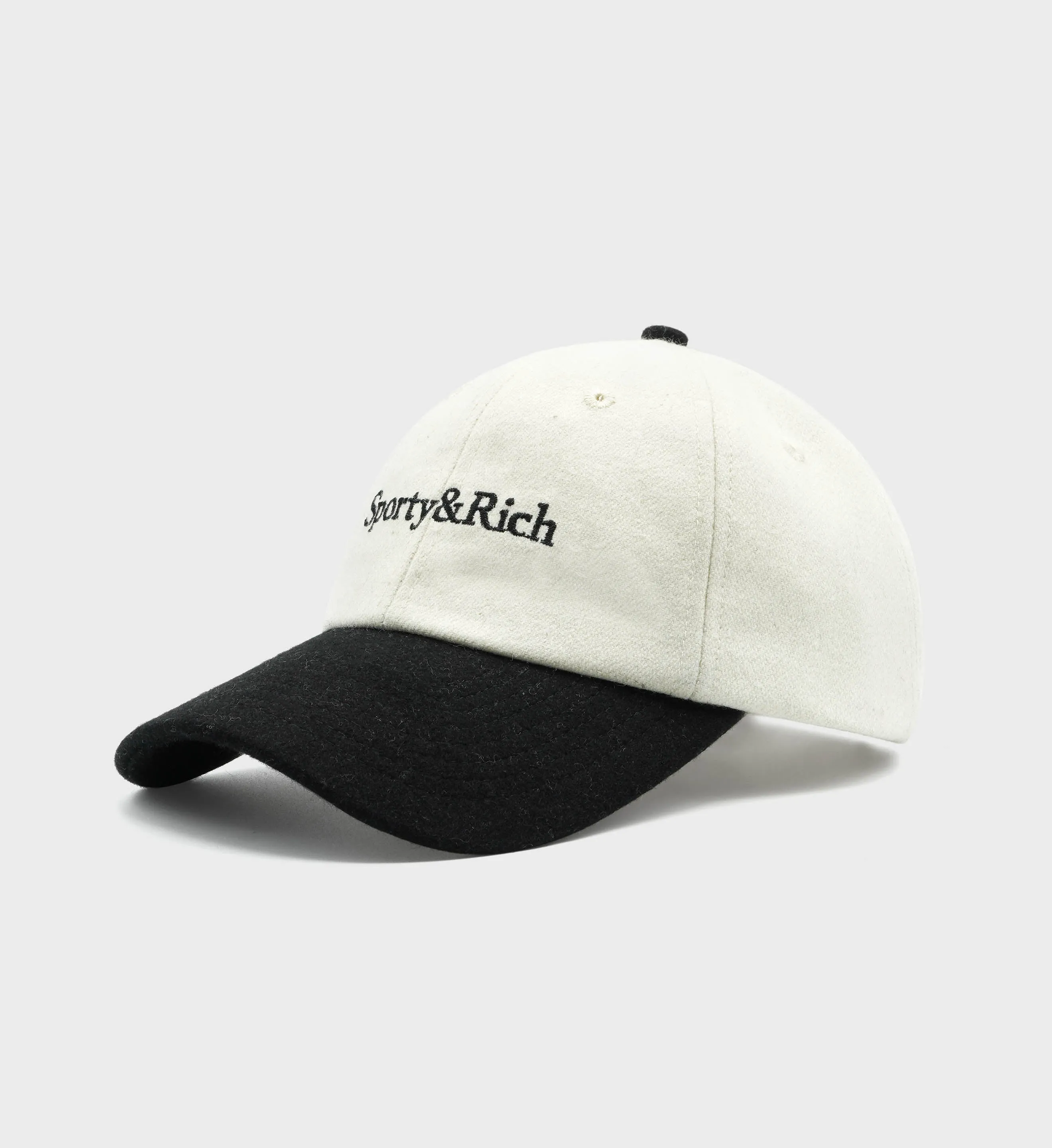 Serif Logo Wool Hat - Off White/Black