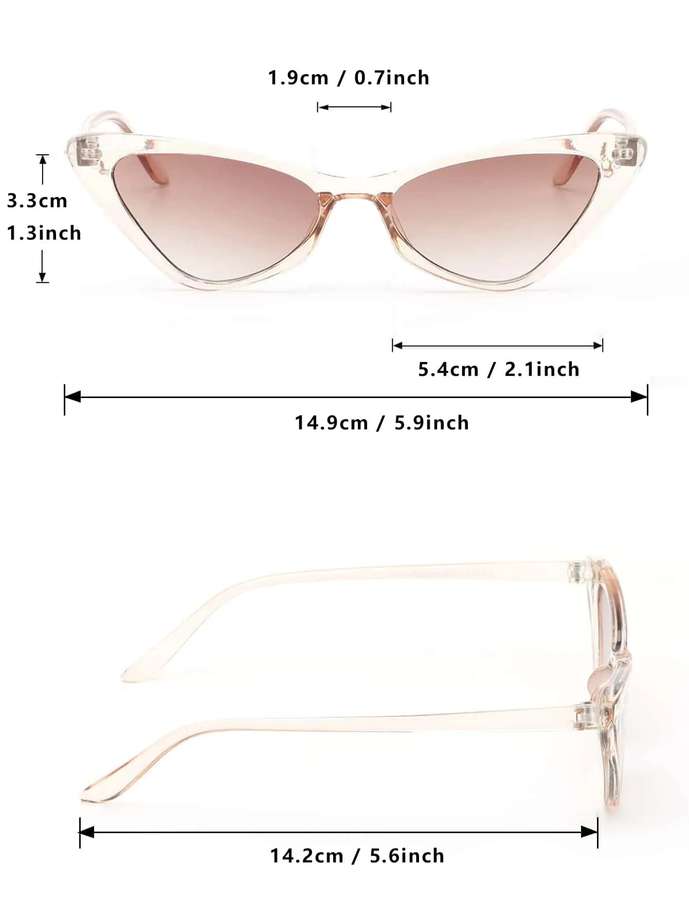 SHEIN Cat Eye Design Fashion Glasses