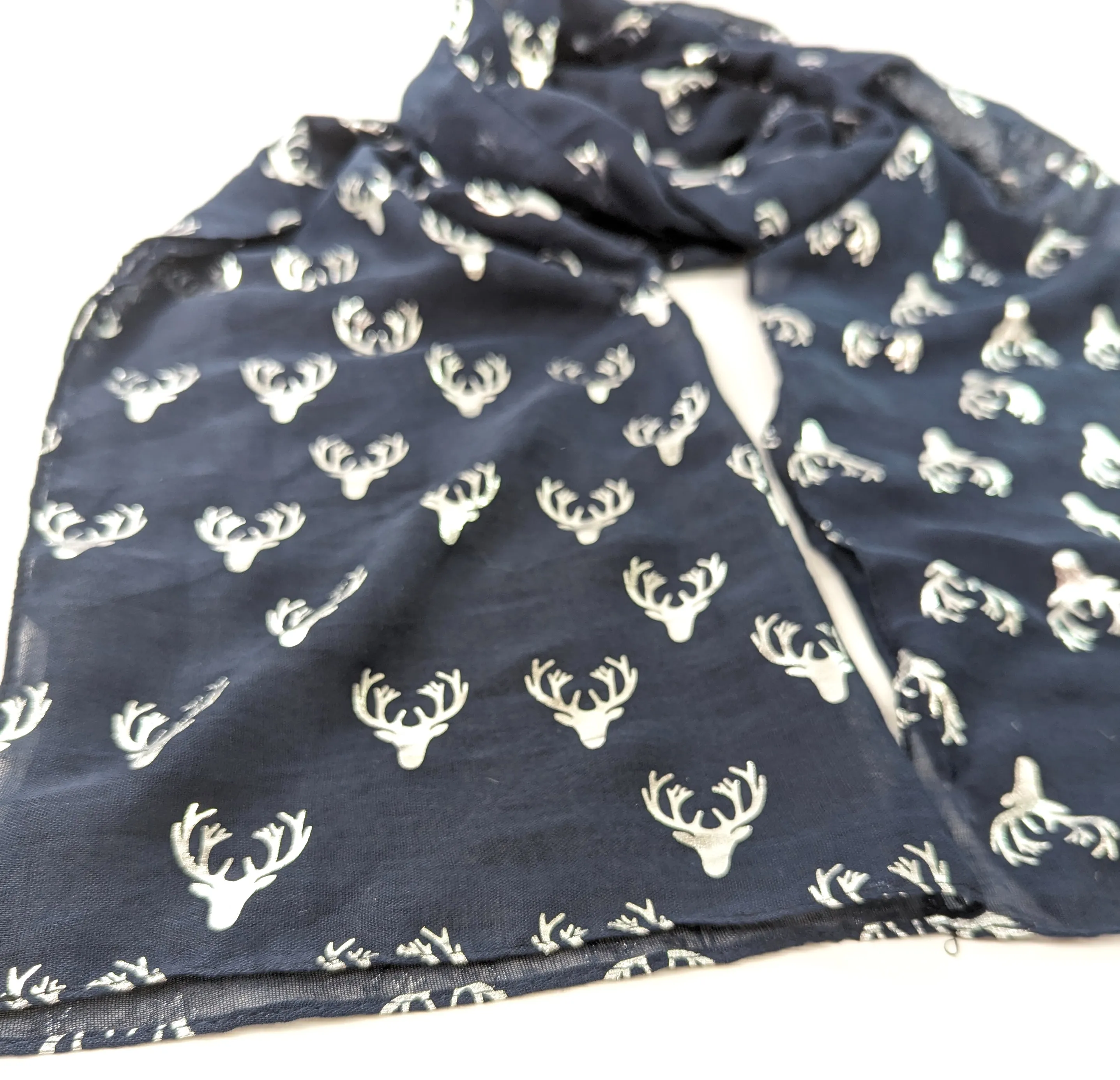 Silhouette Stags Head Scarf