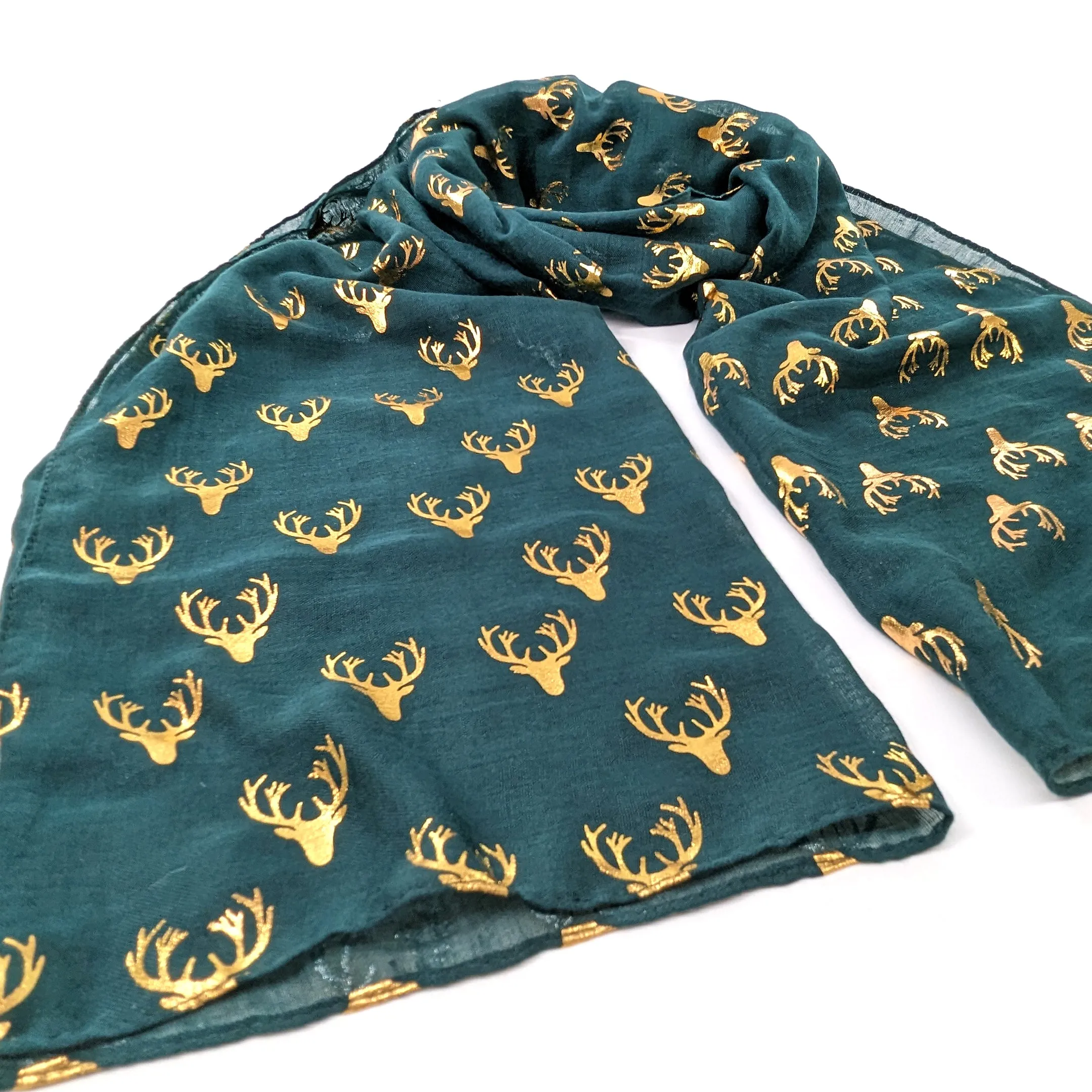 Silhouette Stags Head Scarf