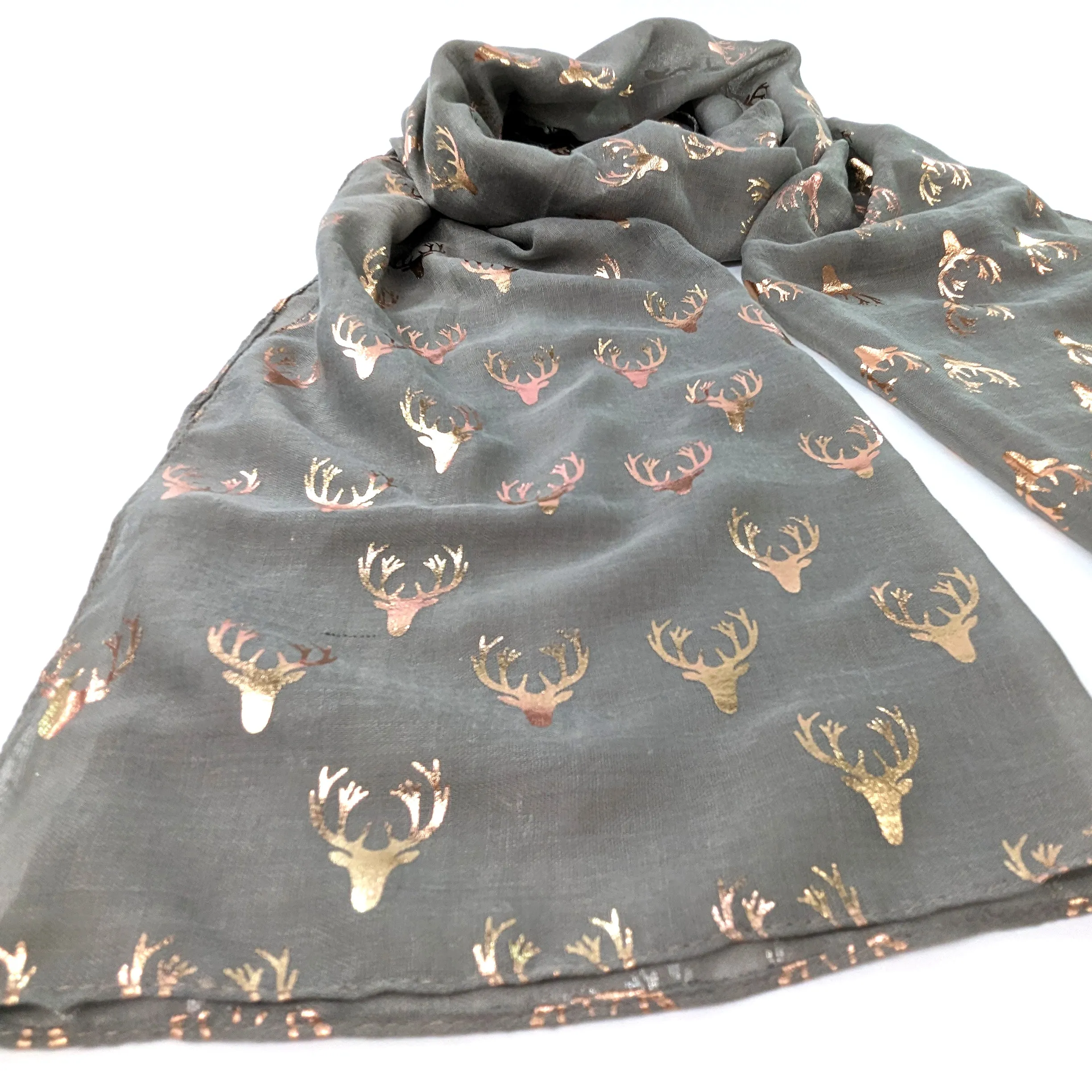 Silhouette Stags Head Scarf