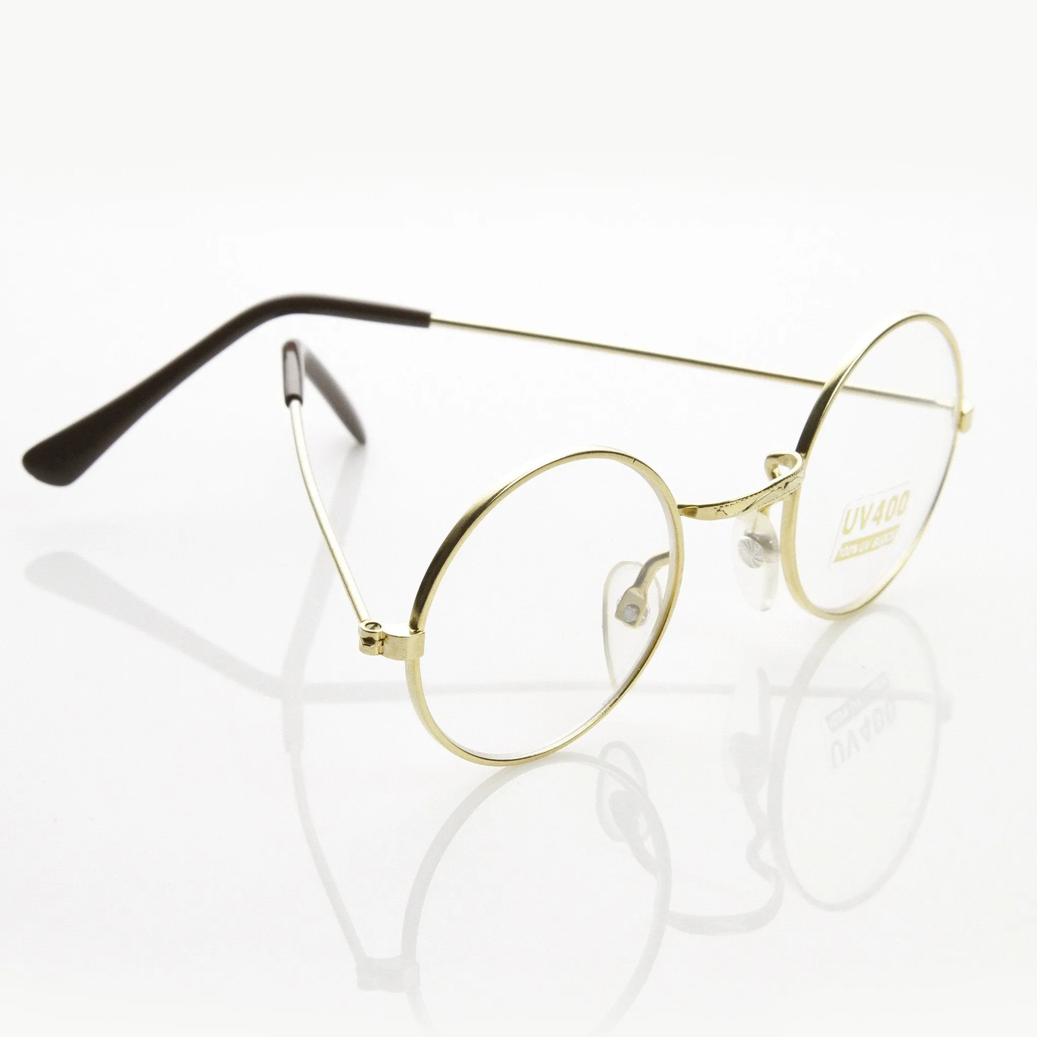 Vintage Round Circle Clear Lens Spectacles Glasses 7011