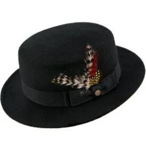 Whistler - Walrus Hats Black Wool Felt Pork Pie Hat - H7016