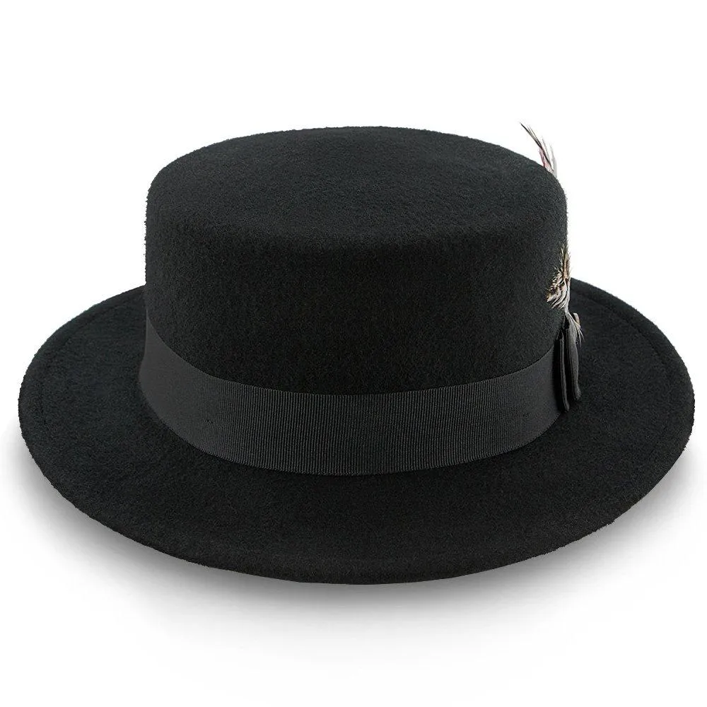 Whistler - Walrus Hats Black Wool Felt Pork Pie Hat - H7016