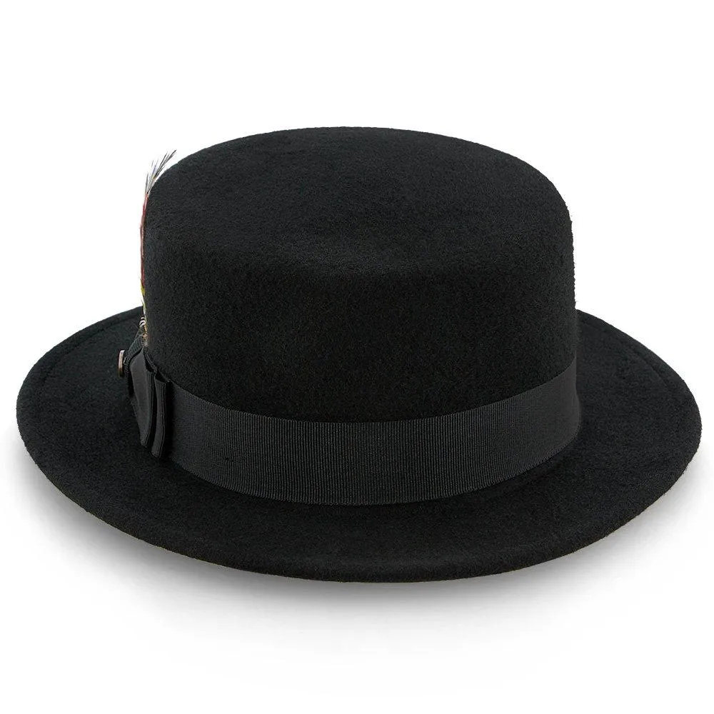 Whistler - Walrus Hats Black Wool Felt Pork Pie Hat - H7016