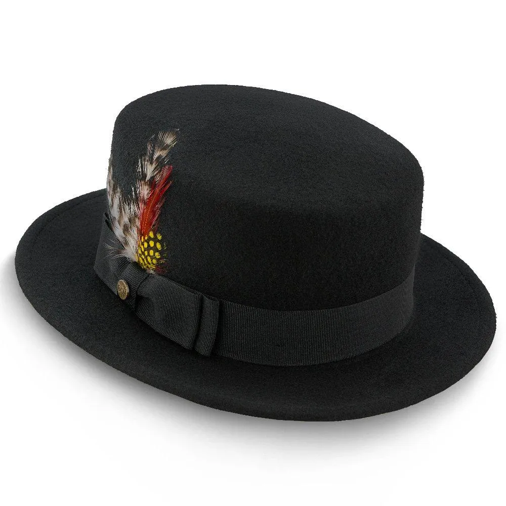 Whistler - Walrus Hats Black Wool Felt Pork Pie Hat - H7016