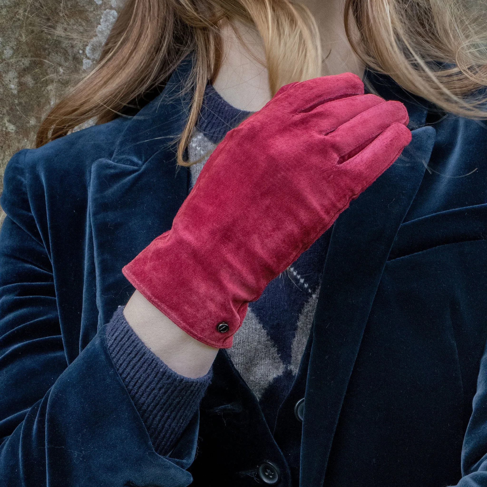 Women's Lined Suede Gloves