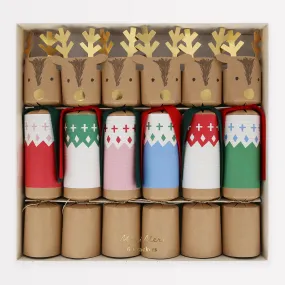 Woodland Jumper Reindeer Crackers (x 6)