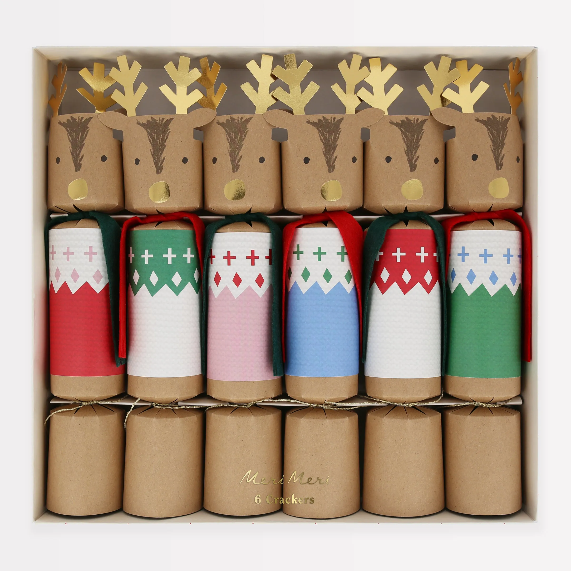 Woodland Jumper Reindeer Crackers (x 6)