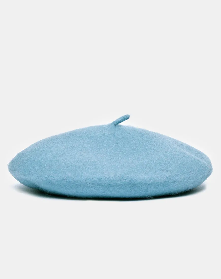 Wool Beret in Blue