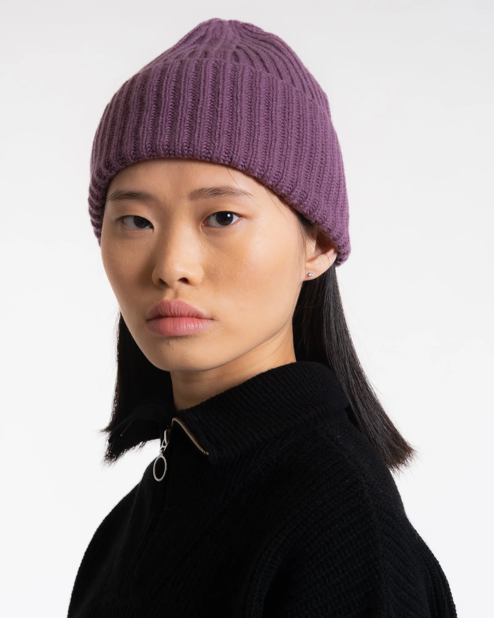 Wool Cashmere Beanie Lavender