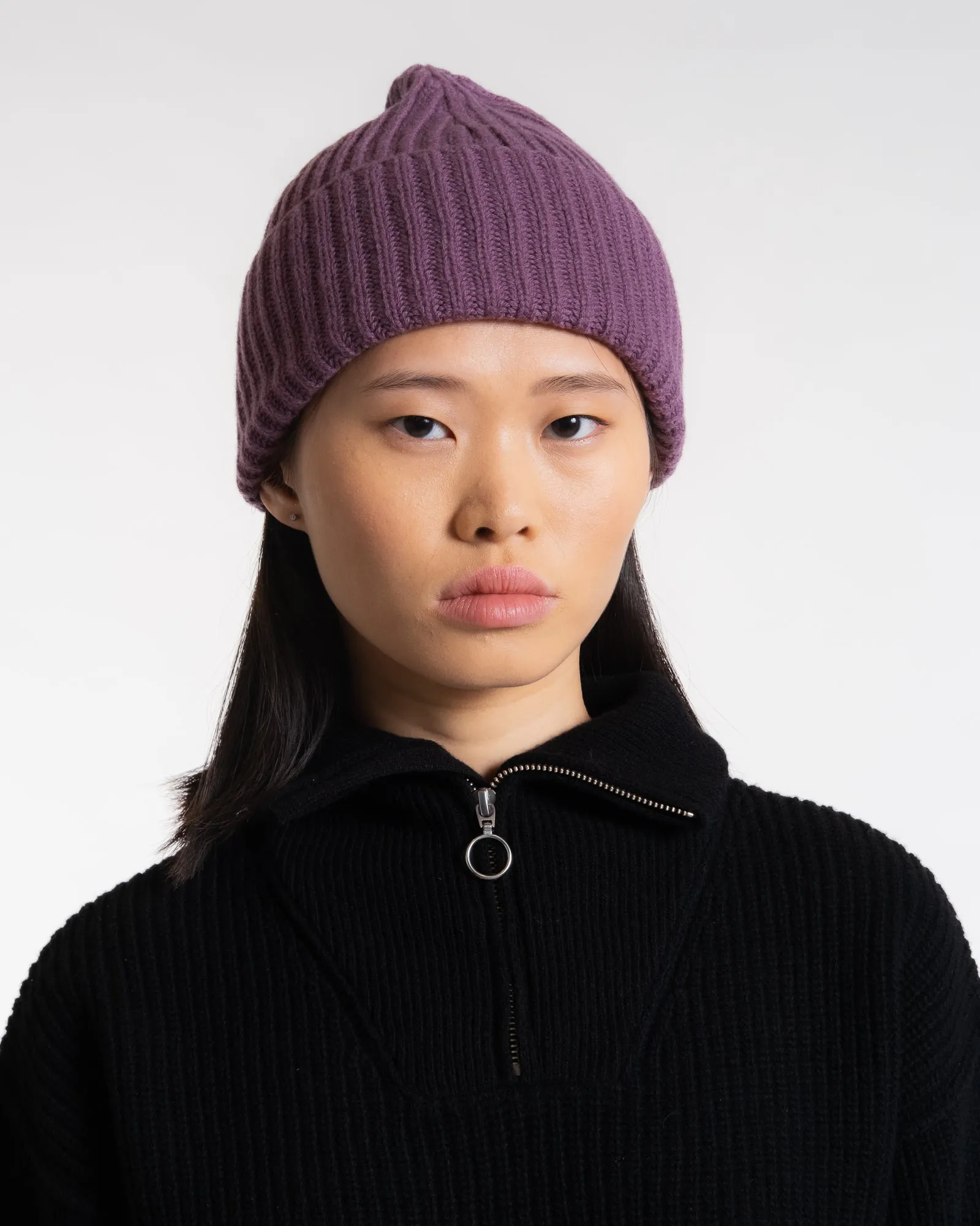 Wool Cashmere Beanie Lavender